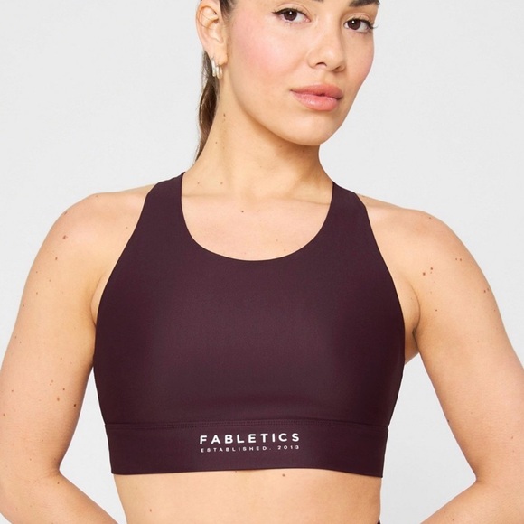 Fabletics Women's Sports Bra - Dark Purple and 
Cold Weather High-Waisted Pocket - Picture 4 of 6